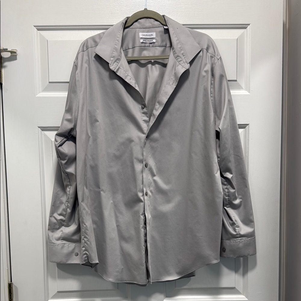 Calvin Klein Gray Dress Shirt